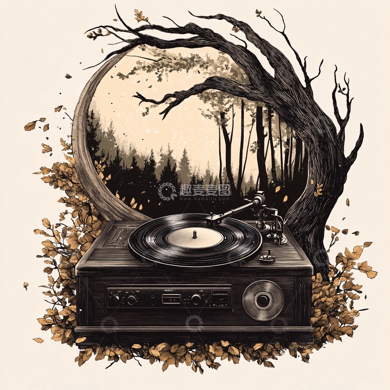 高清大图下载【趣麦麦图】秋天海报手绘