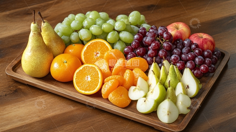 高清大图下载【趣麦麦图】摆满新鲜水果的果盘6