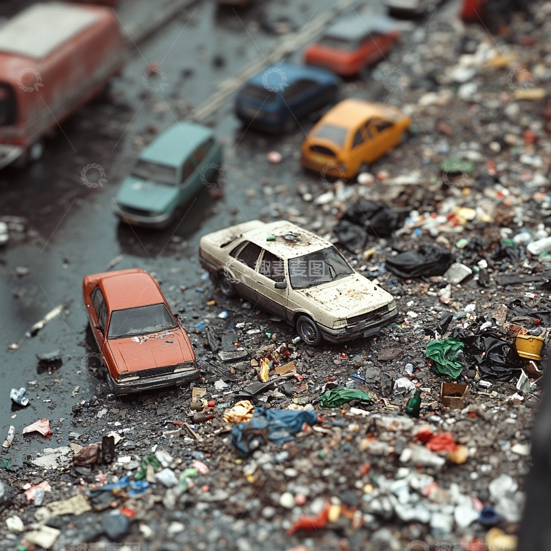 高清大图下载【趣麦麦图】车在垃圾场1