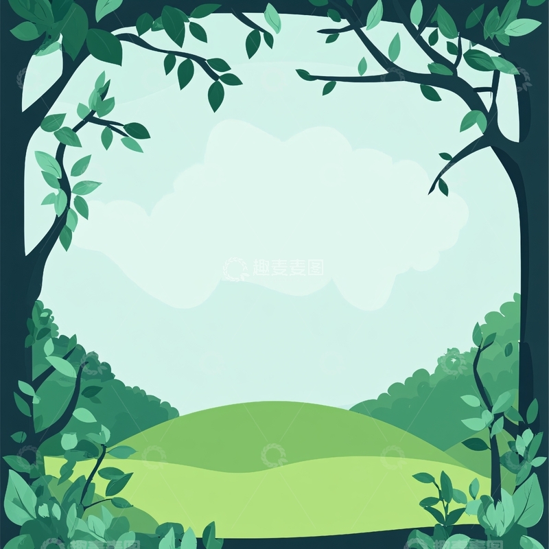 高清大图下载【趣麦麦图】自然风光森林插图素材1