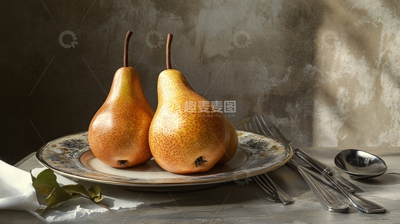 高清大图下载【趣麦麦图】梨静物画4