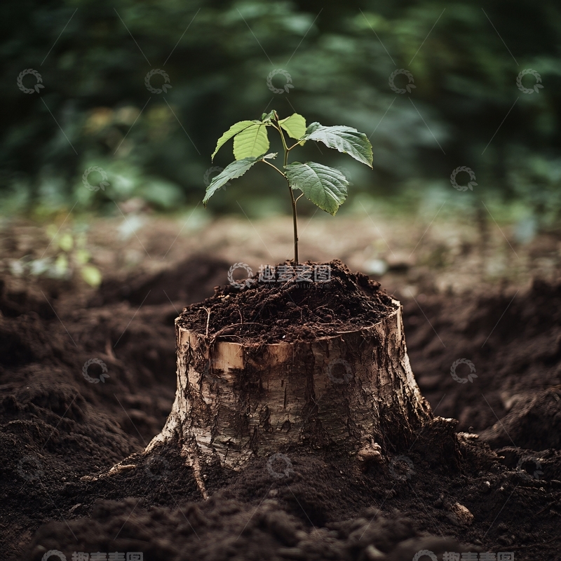 高清大图下载【趣麦麦图】幼苗成长为大树