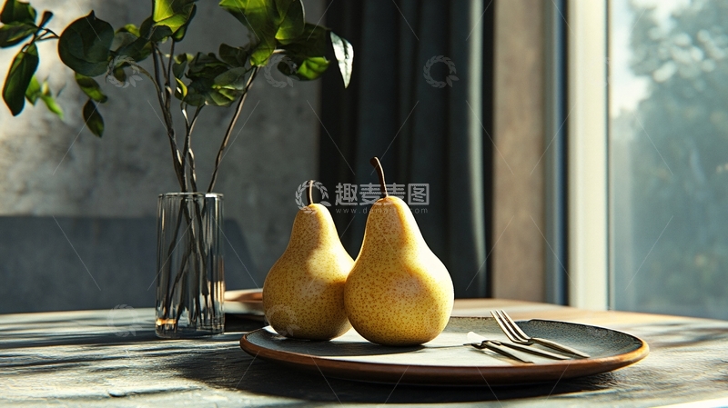 高清大图下载【趣麦麦图】-一盘狗头梨