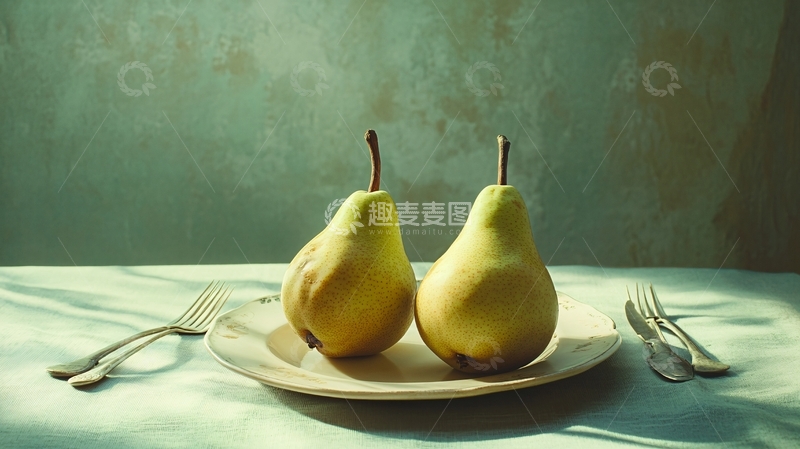 高清大图下载【趣麦麦图】-梨静物画5