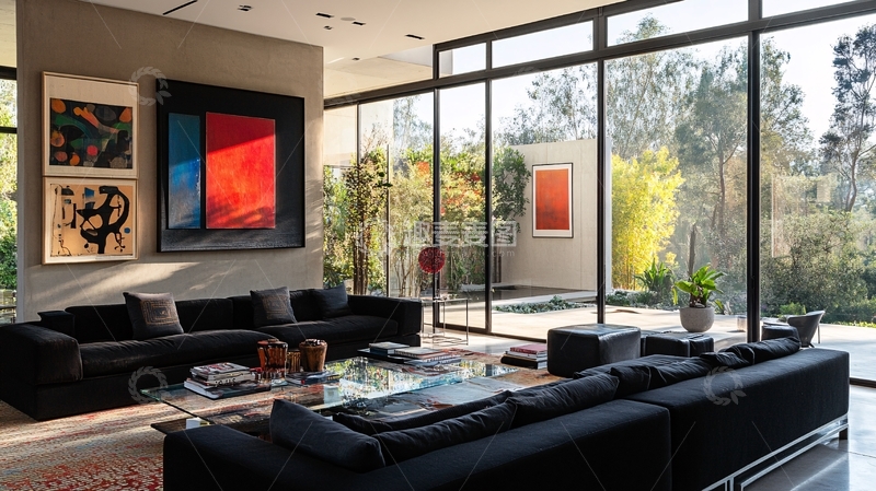 高清大图下载【趣麦麦图】红色客厅灵感