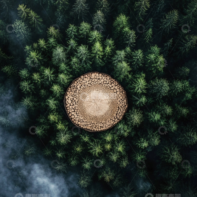 高清大图下载【趣麦麦图】树俯视图