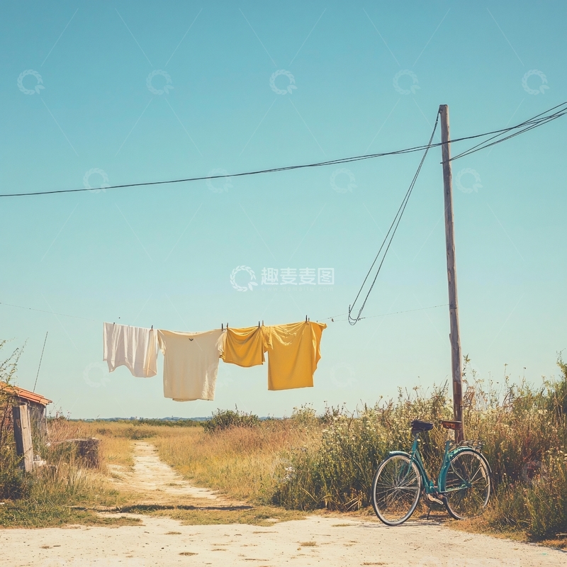 高清大图下载【趣麦麦图】晒着的衣服