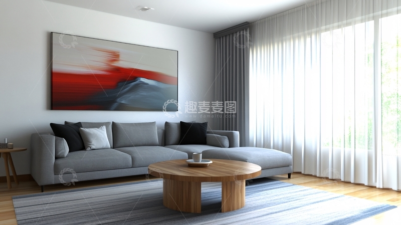 高清大图下载【趣麦麦图】客厅场景效果图