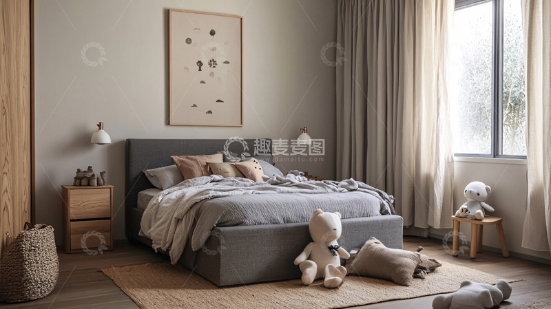 高清大图下载【趣麦麦图】童趣卧室场景3
