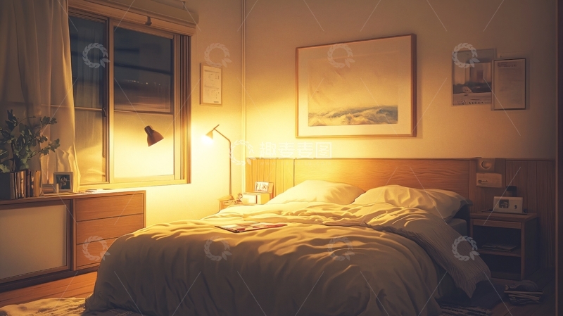 高清大图下载【趣麦麦图】午后的卧室1