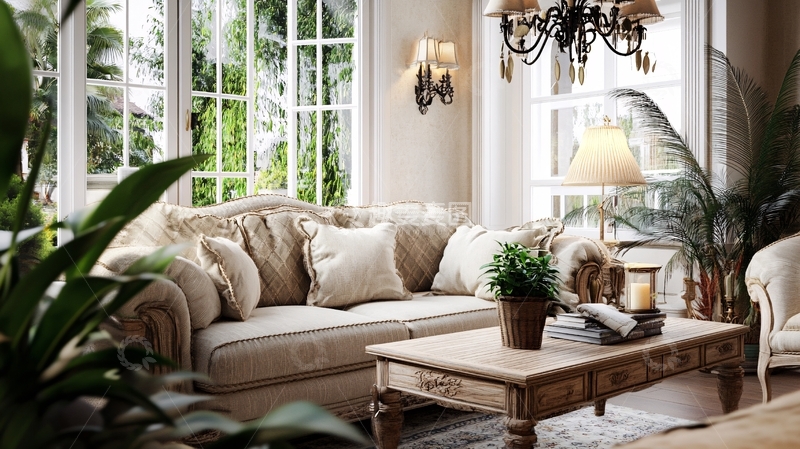 高清大图下载【趣麦麦图】南洋客厅