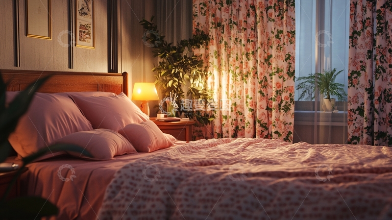 高清大图下载【趣麦麦图】傍晚卧室