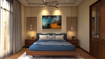 现代主卧效果图2