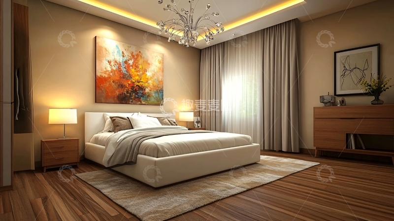 高清大图下载【趣麦麦图】现代主卧效果图3