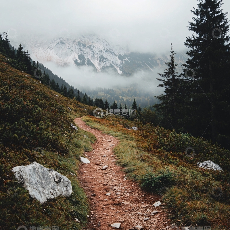 高清大图下载【趣麦麦图】唯美登山道5