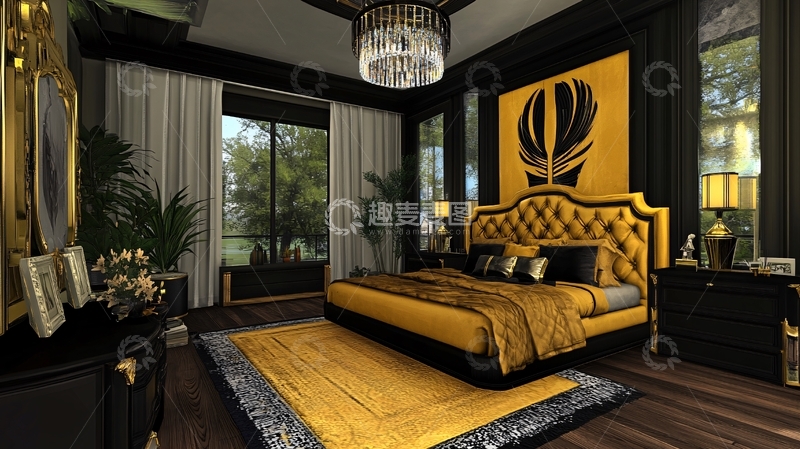 高清大图下载【趣麦麦图】美庐别墅卧室
