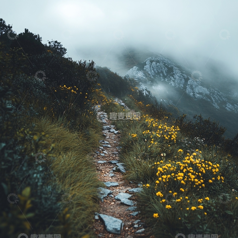 高清大图下载【趣麦麦图】唯美登山道3