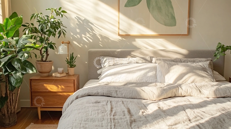 高清大图下载【趣麦麦图】阳光洒进卧室10