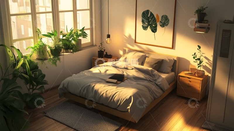 高清大图下载【趣麦麦图】卧室场景图1