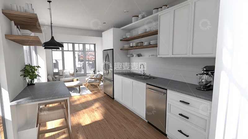 高清大图下载【趣麦麦图】厨房岛改造
