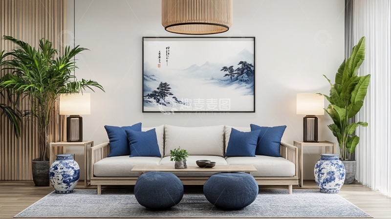 高清大图下载【趣麦麦图】客厅禅意装饰画