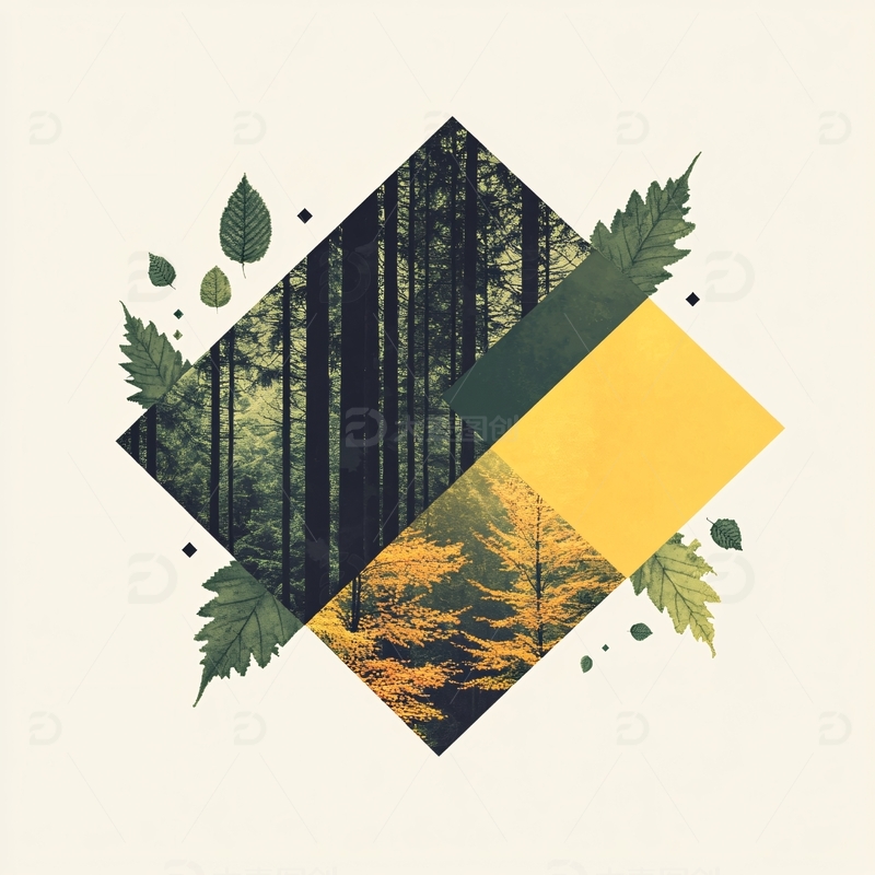 高清大图下载【趣麦麦图】北欧森林插画1