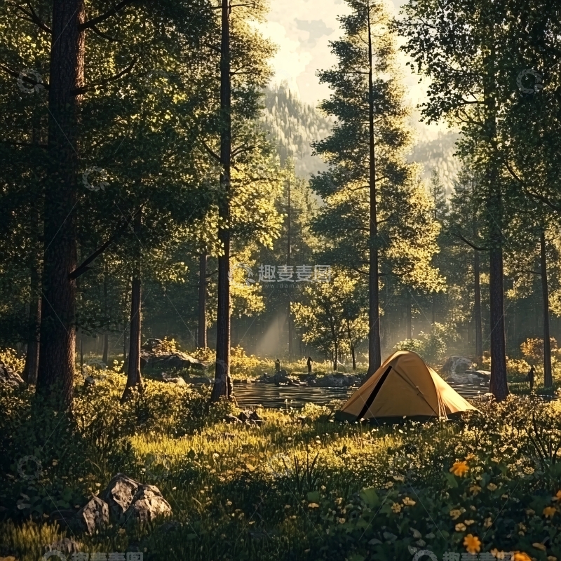 高清大图下载【趣麦麦图】露营效果图
