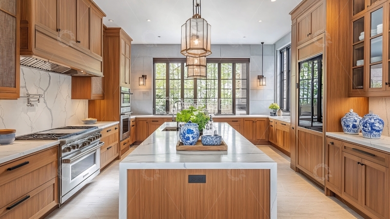 高清大图下载【趣麦麦图】厨房装修联排别墅装修1