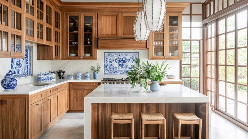 高清大图下载【趣麦麦图】整木厨房