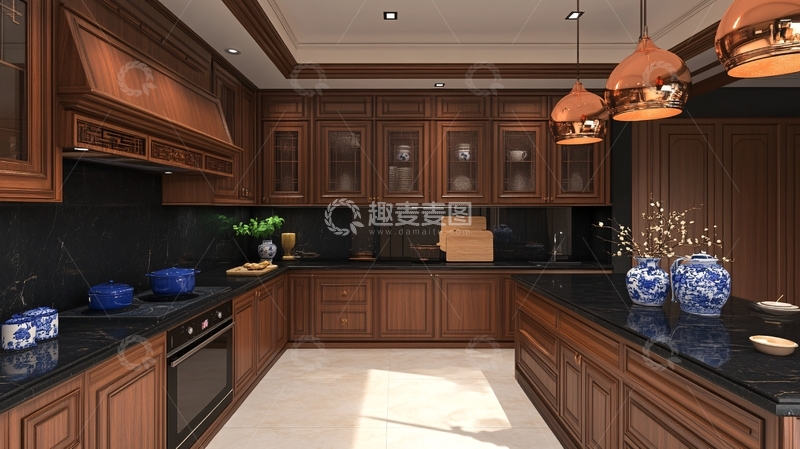 高清大图下载【趣麦麦图】新中式厨房