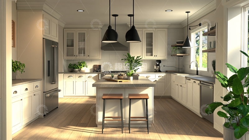 高清大图下载【趣麦麦图】厨房岛风格