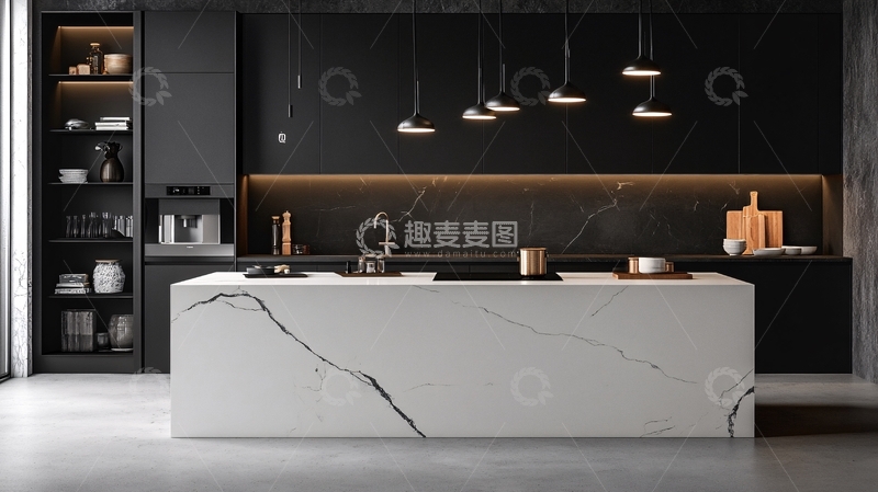 高清大图下载【趣麦麦图】岩板厨房1