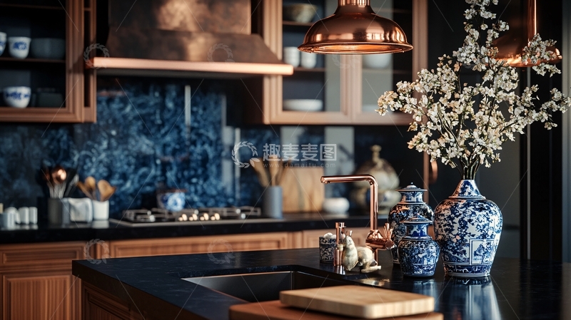 高清大图下载【趣麦麦图】清雅厨房