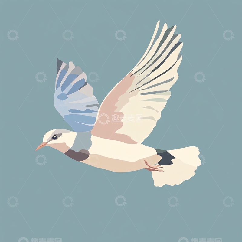 高清大图下载【趣麦麦图】扁平风鸟类