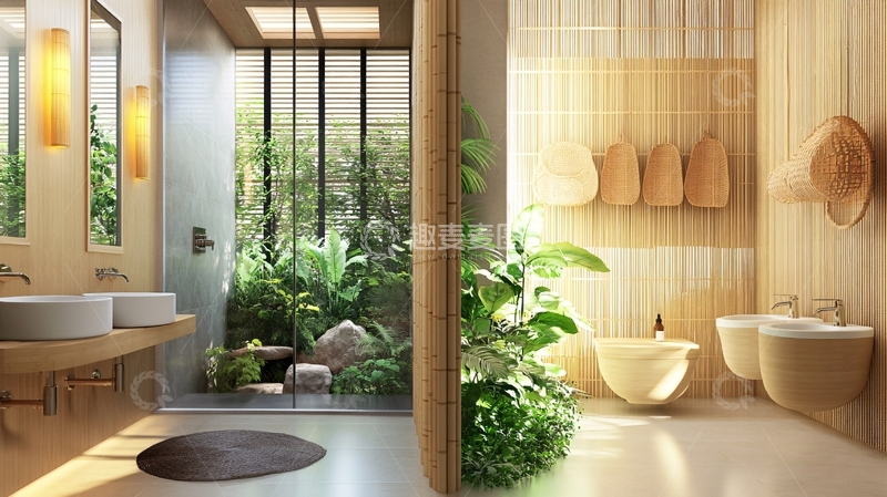 高清大图下载【趣麦麦图】森林度假卫浴2