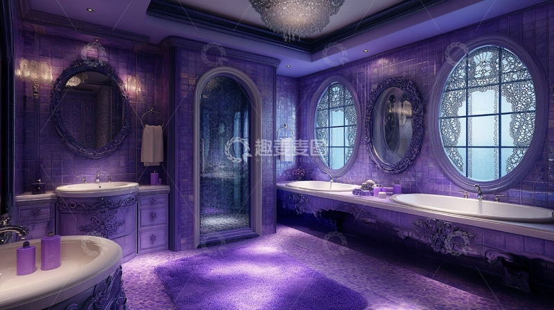 高清大图下载【趣麦麦图】-豪华浪漫紫色城堡2