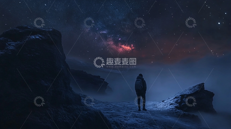 高清大图下载【趣麦麦图】仰望星河的人8