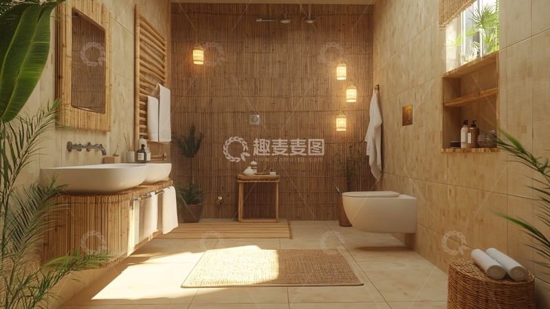 高清大图下载【趣麦麦图】森林度假卫浴1