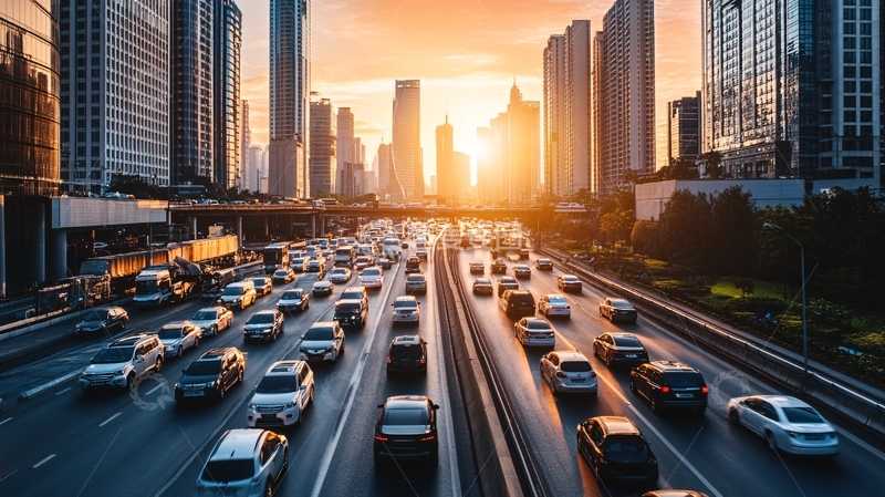 高清大图下载【趣麦麦图】车市车流3