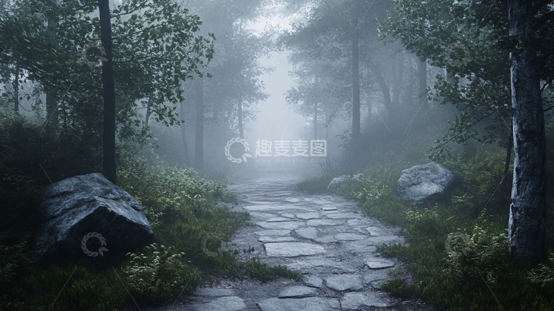 高清大图下载【趣麦麦图】梦幻森林小路50