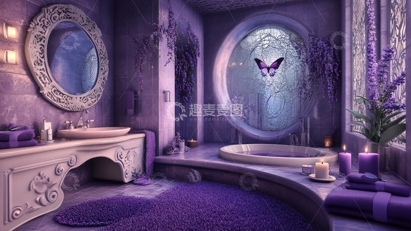 高清大图下载【趣麦麦图】豪华浪漫紫色城堡3