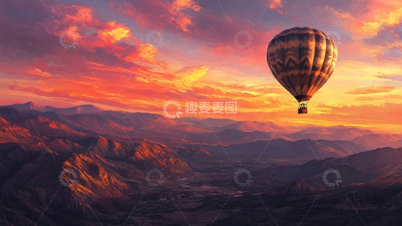 高清大图下载【趣麦麦图】唯美热气球
