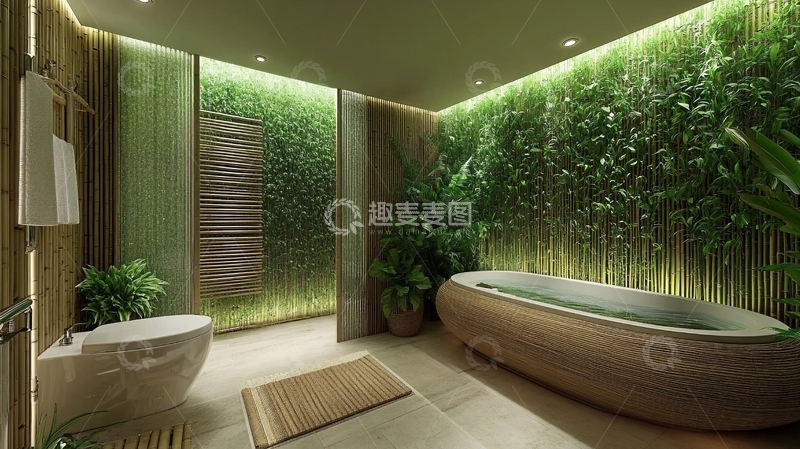 高清大图下载【趣麦麦图】植物卫浴间2