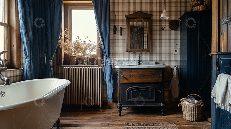 高清大图下载【趣麦麦图】复古风卫生间3