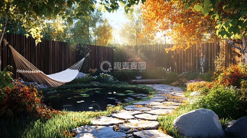 高清大图下载【趣麦麦图】禅意花园设计1