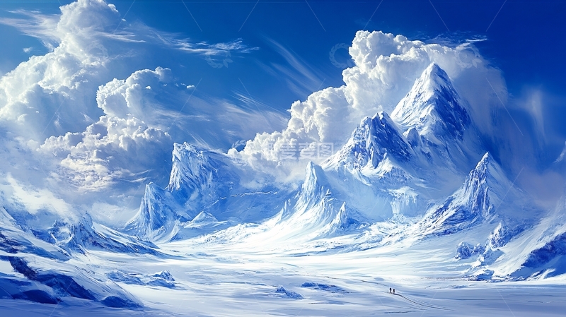高清大图下载【趣麦麦图】雪山原画8