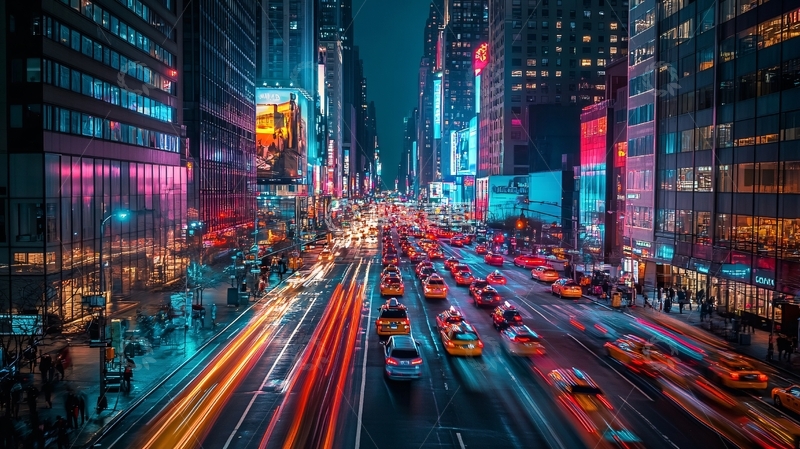 高清大图下载【趣麦麦图】城市的快节奏