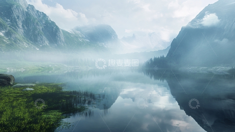 高清大图下载【趣麦麦图】朦胧山水风景