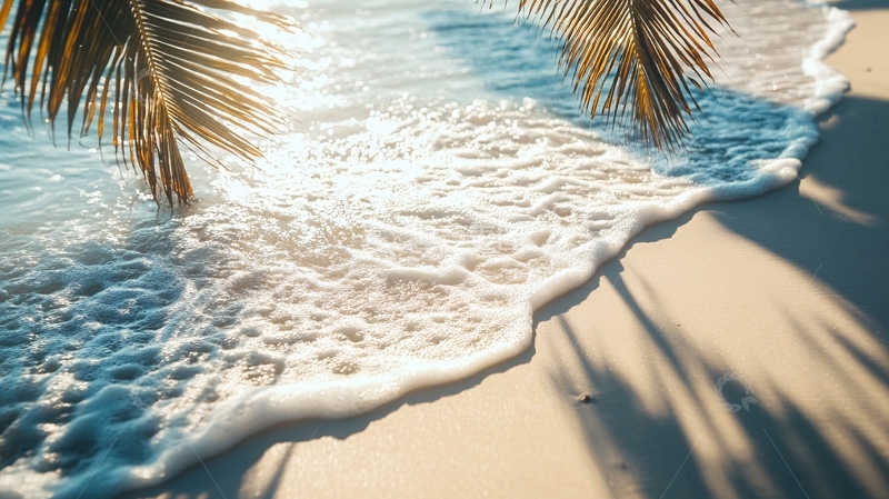 高清大图下载【趣麦麦图】阳光沙滩椰树海浪2