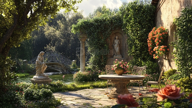高清大图下载【趣麦麦图】法式花园效果图